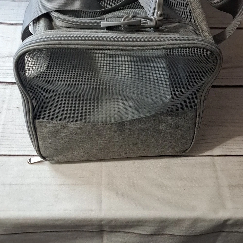 Gray Pet Carrier Travel Bag